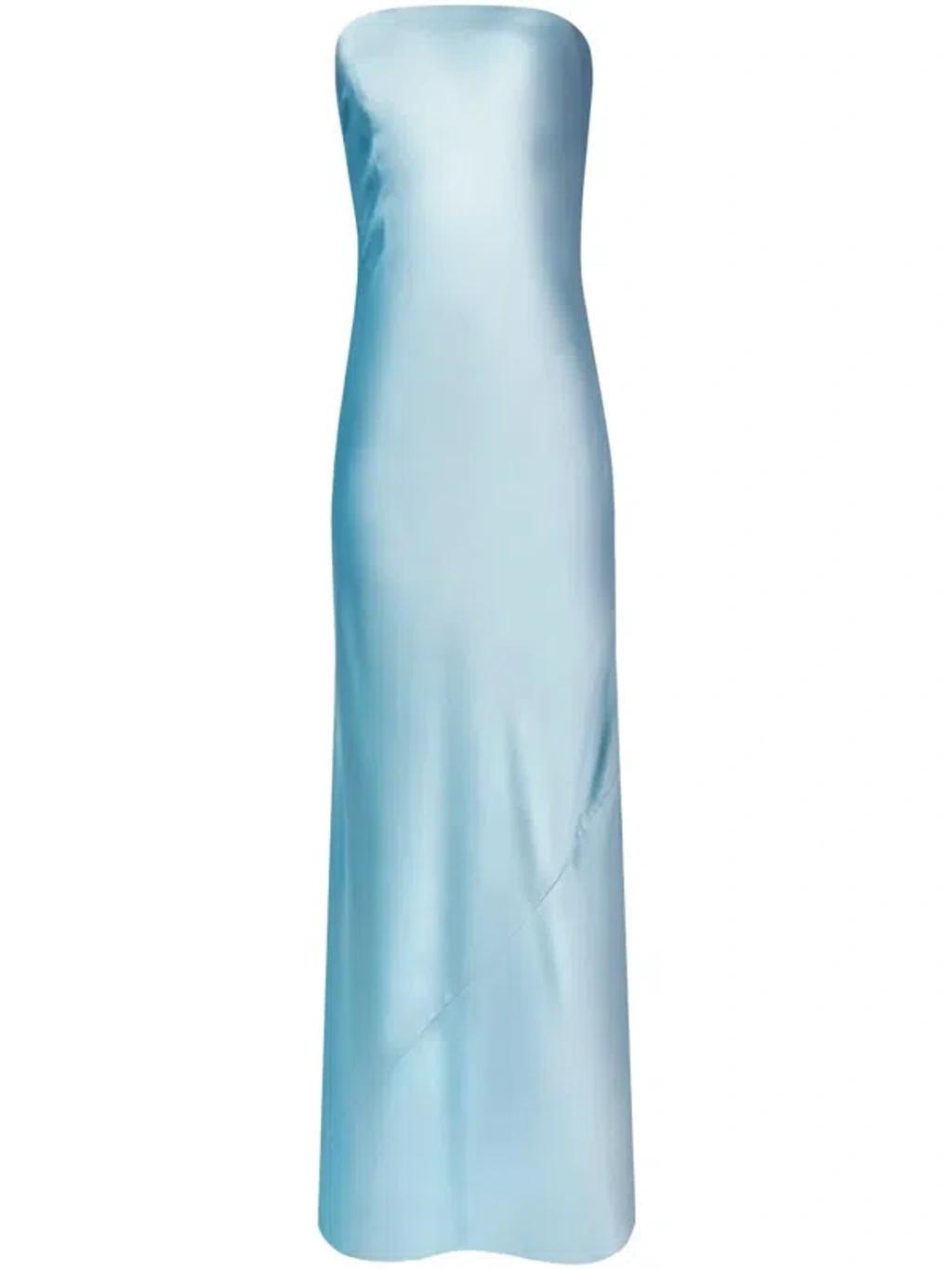 ALEJANDRA ALONSO ROJAS Silk Dress In Blue Product Image