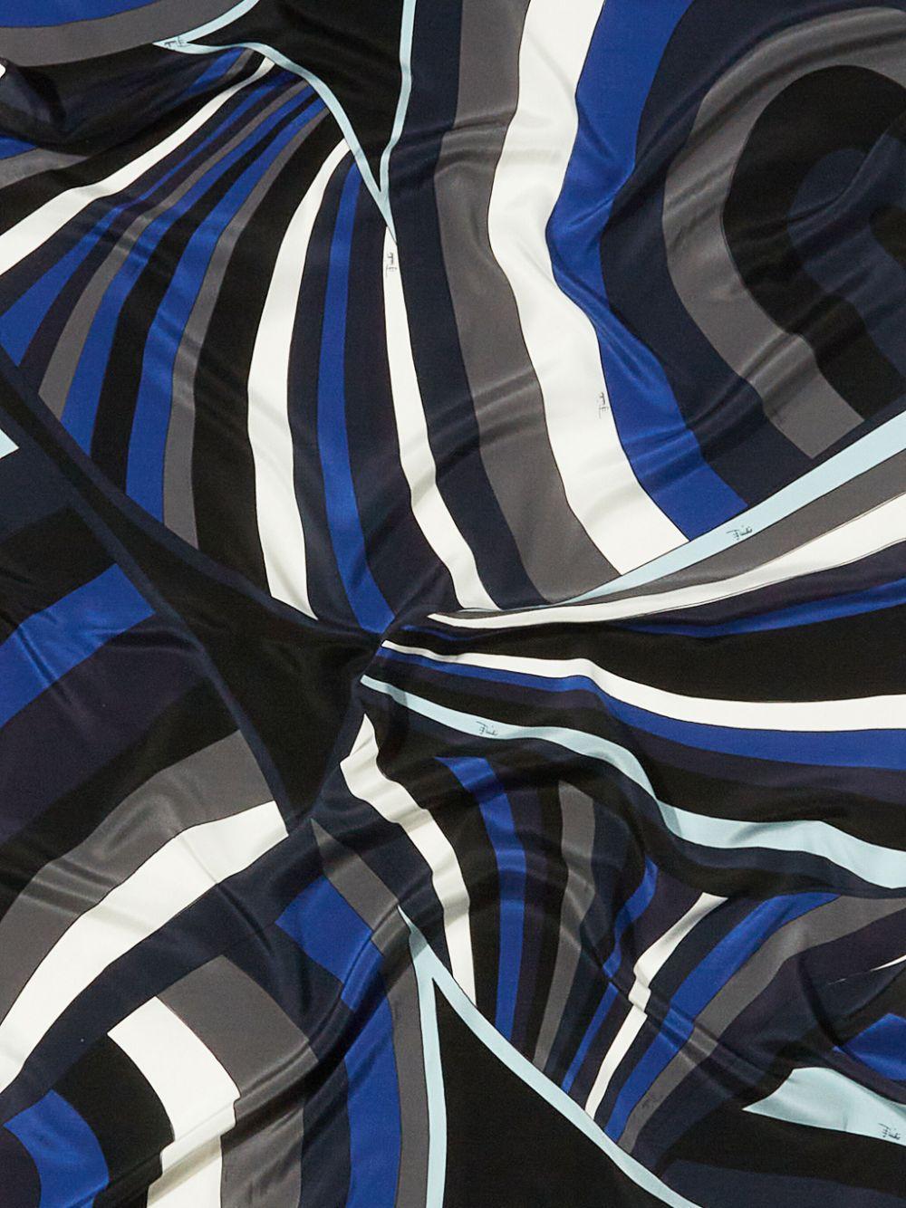 PUCCI Iride-print Silk Scarf In Black Product Image