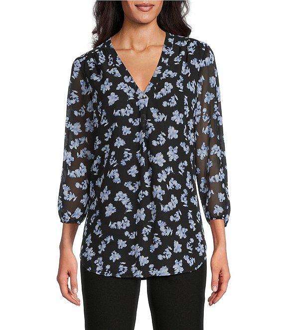 Jones New York V-Neck Long Sleeve Tunic Product Image