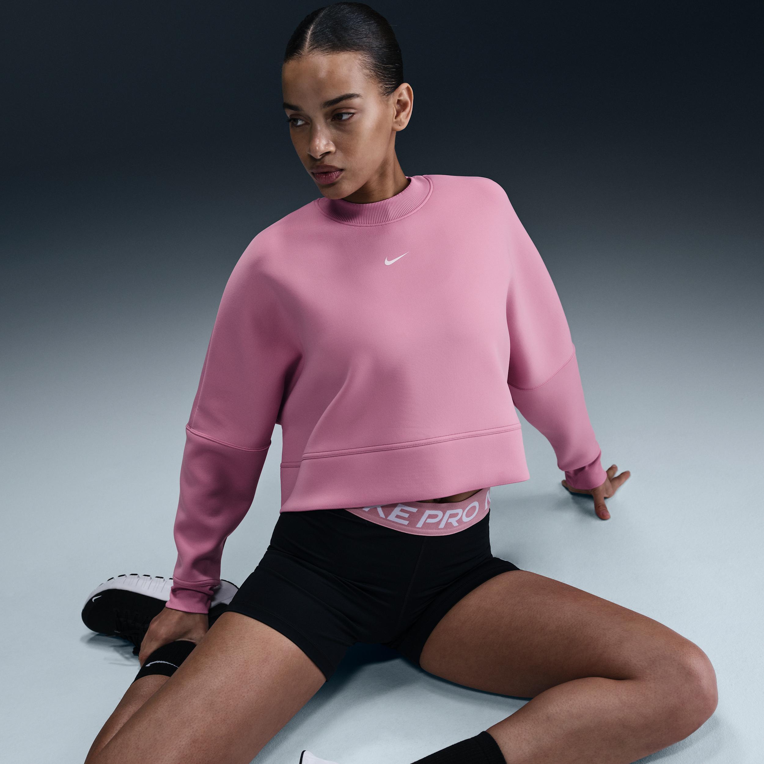 Nike Women's Prima Dri-FIT Oversized Crew-Neck Cropped Top Product Image