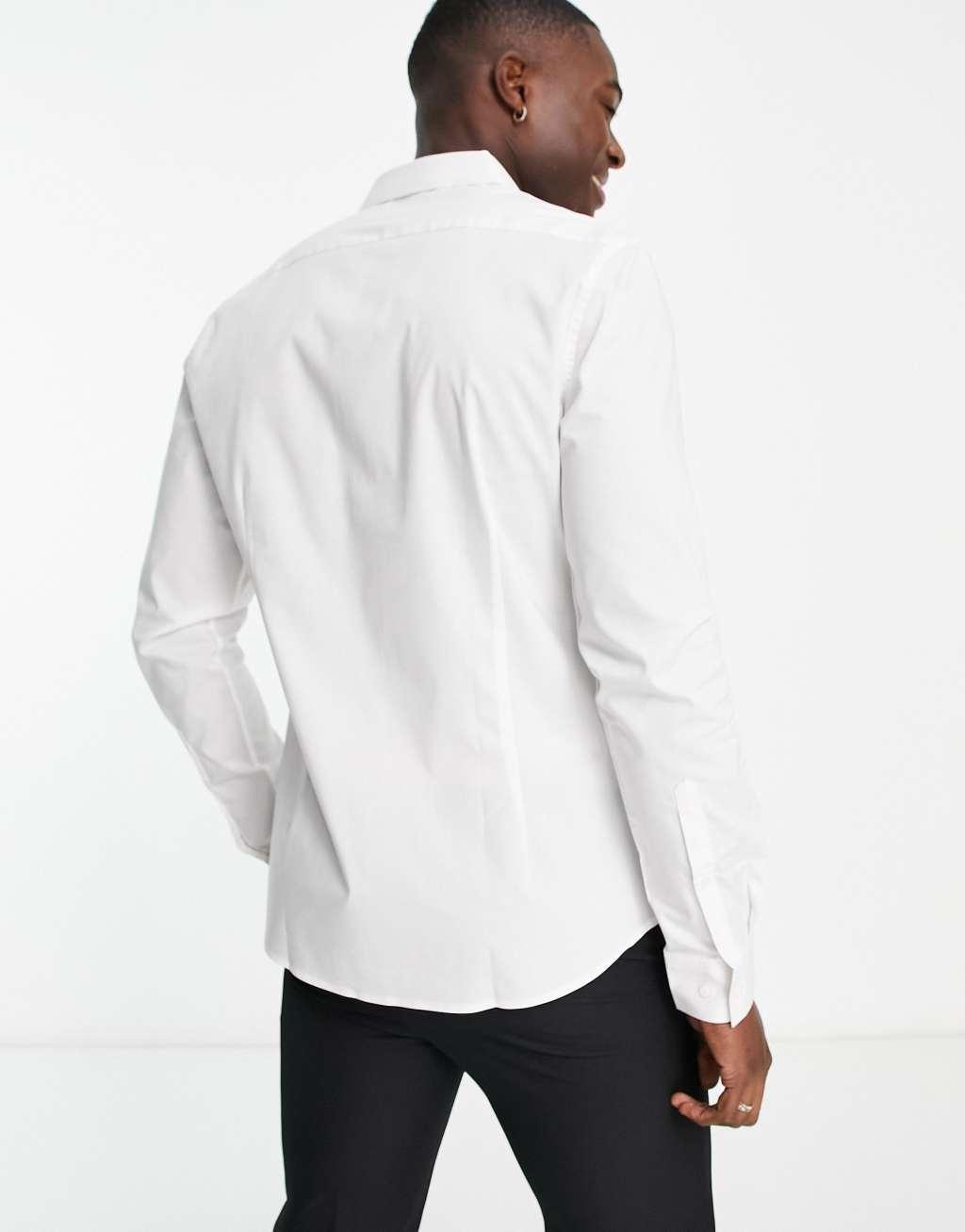 ASOS DESIGN stretch slim fit work shirt Product Image