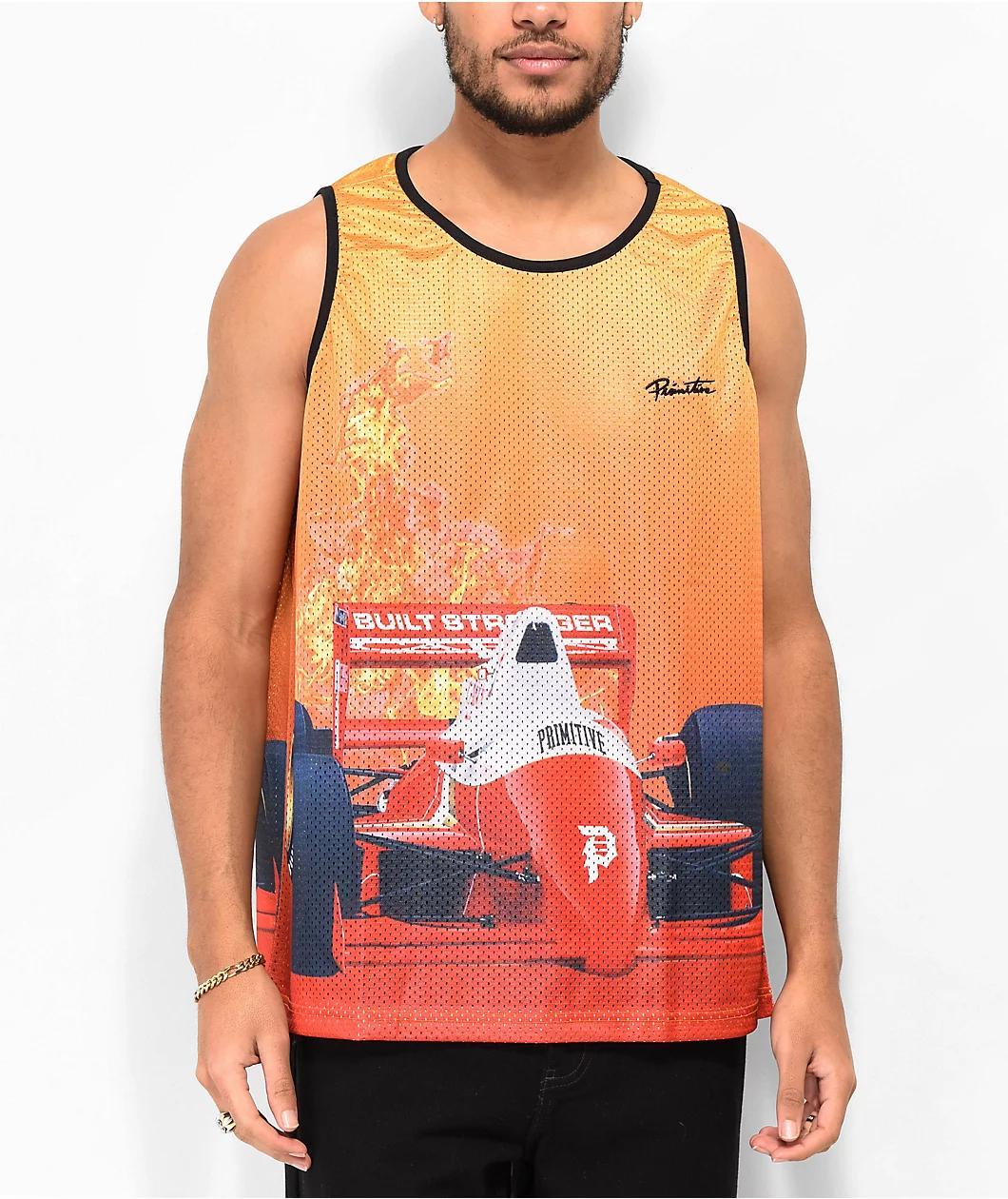 Primitive Speed Orange Mesh Tank Top Product Image