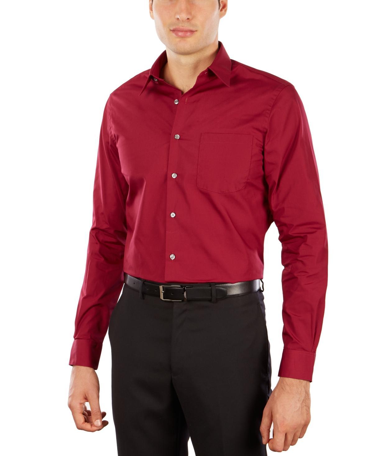 Van Heusen Mens Fitted Poplin Dress Shirt Product Image