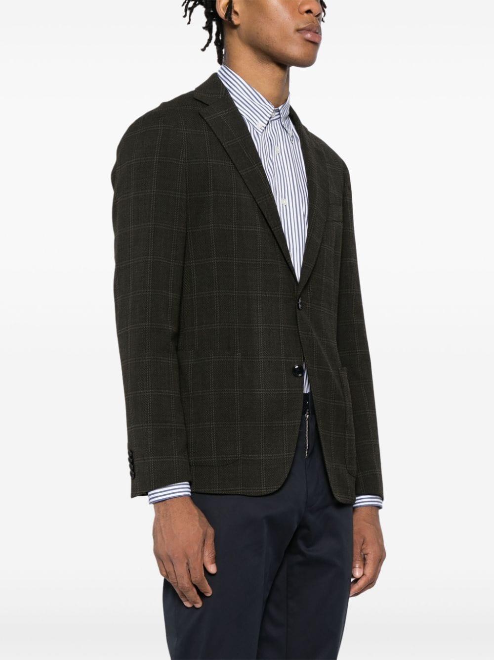 Boss SLIM-FIT JACKET IN CHECKED STRETCH Blazer Product Image