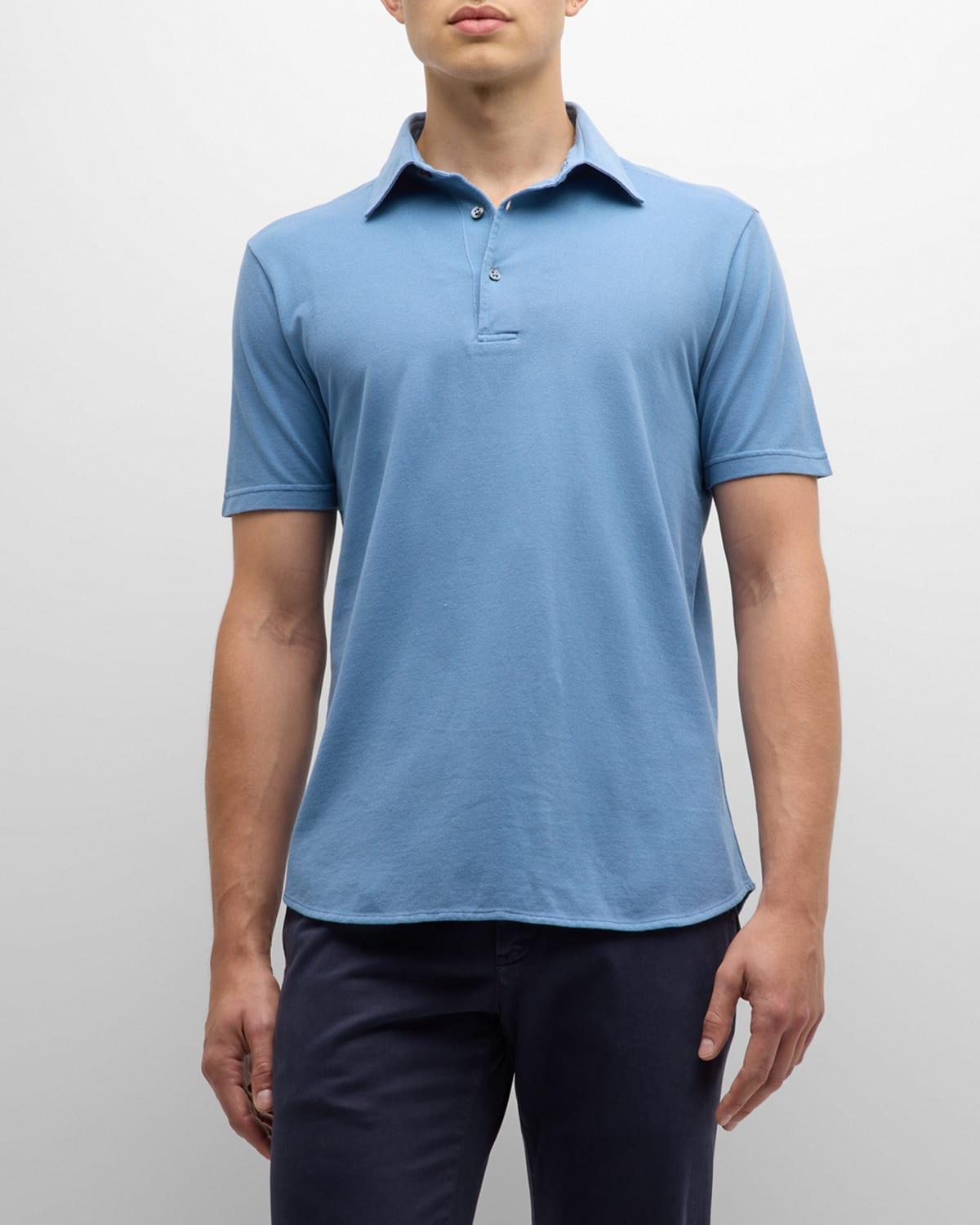 Men's Cotton Pique Polo Shirt Product Image