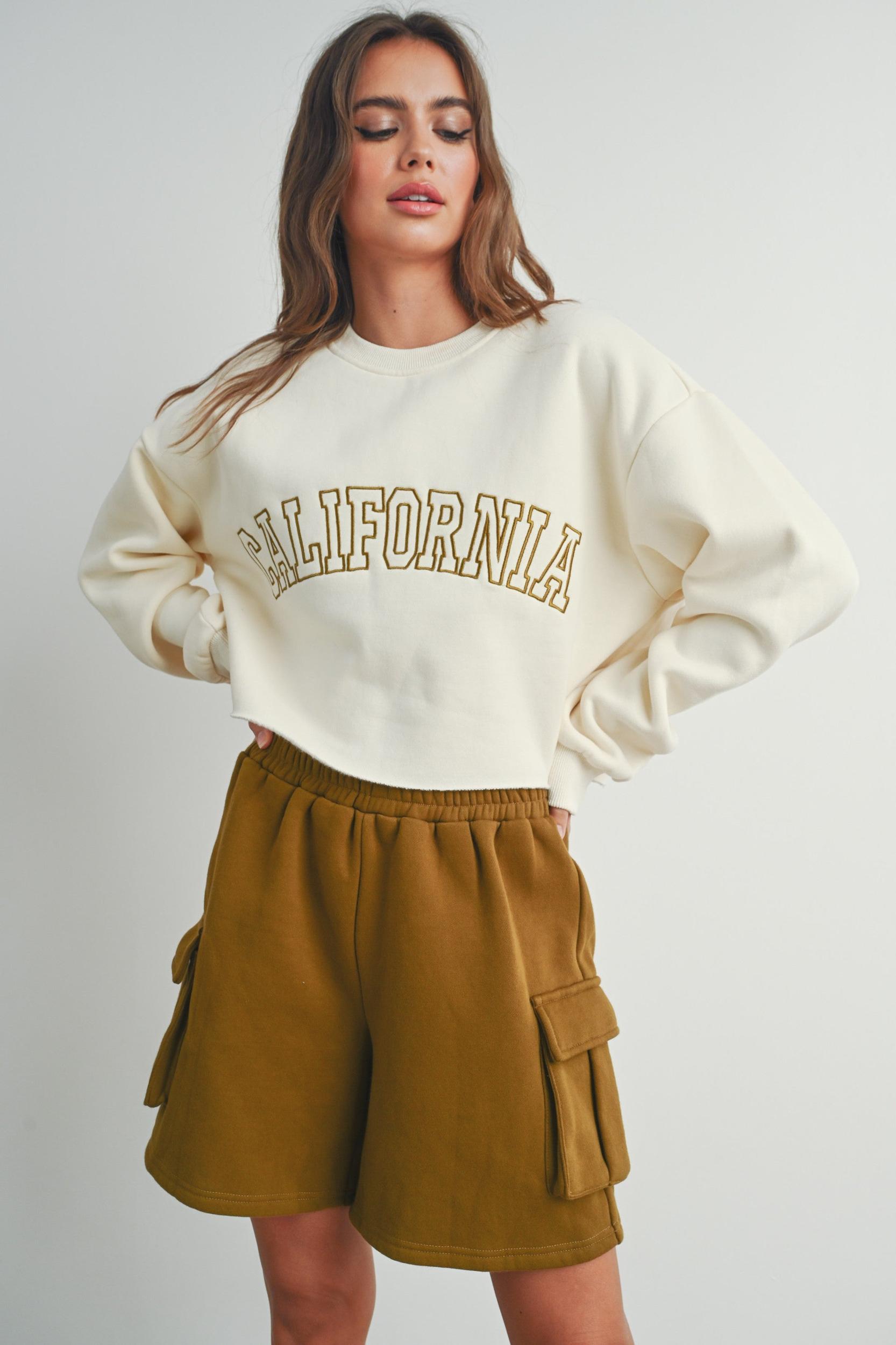 Fleece Cropped Sweatshirt Product Image