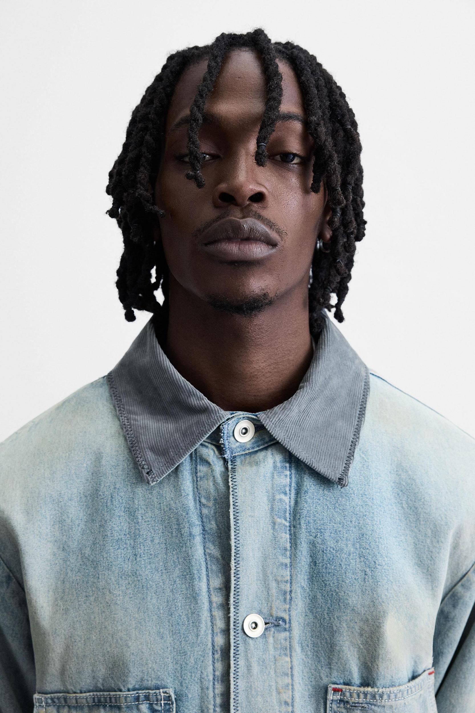 VINTAGE WASHED DENIM OVERSHIRT Product Image