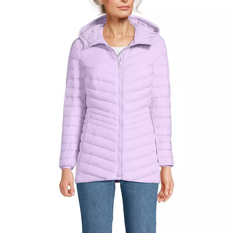 Women's Lands' End Hooded Down Wanderweight Ultralight Packable Jacket,  Product Image