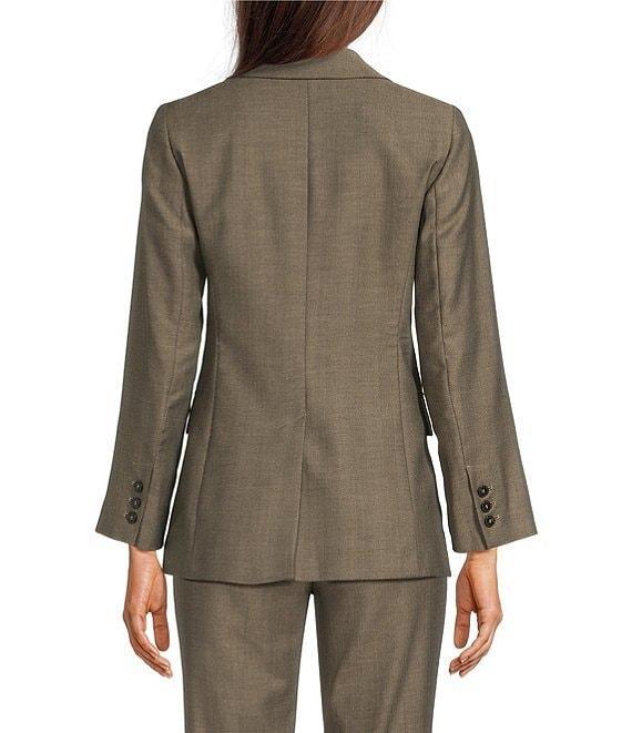 Marella Twill Crystal Lapel Notch Lapel Two Button Kaki Jacket Product Image