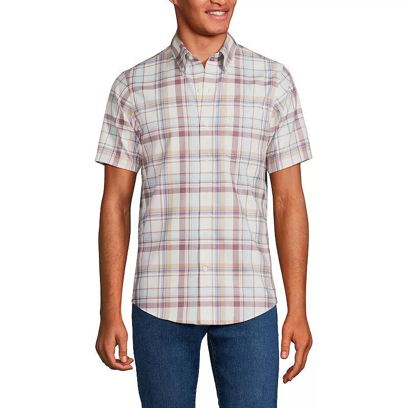 Mens Lands End Traditional-Fit No-Iron Button-Down Sport Shirt Product Image