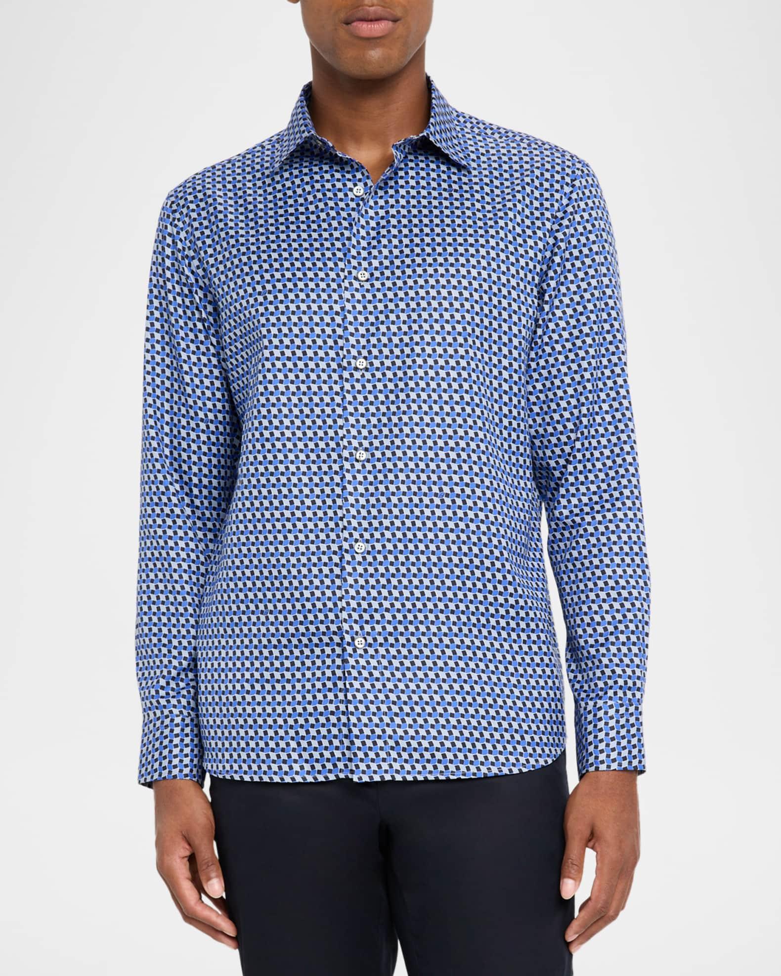 Men's Geo Print Button Down Shirt Product Image