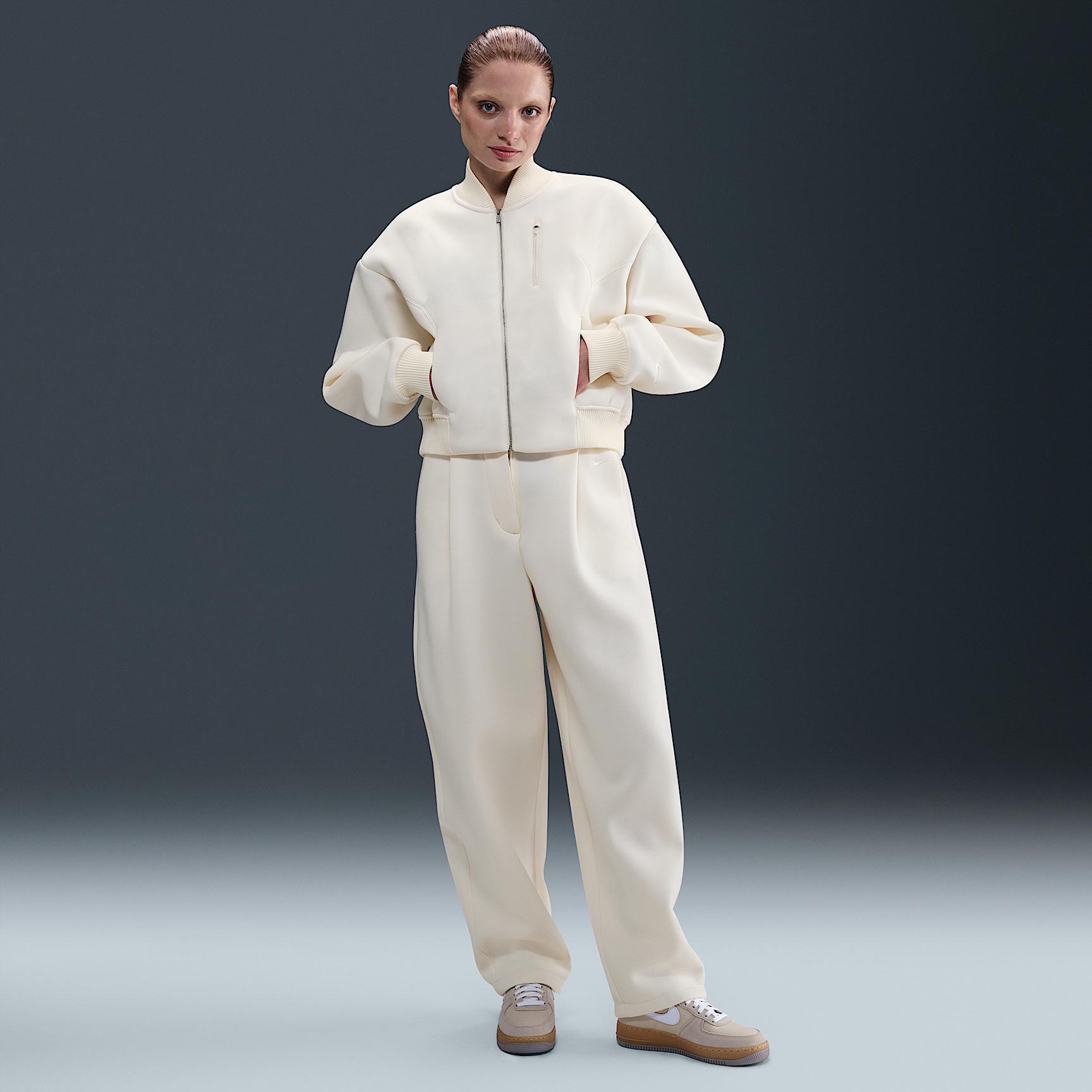 Womens Nike Sportswear Modern Fleece Oversize Destroyer Jacket | IB2679-133 Product Image