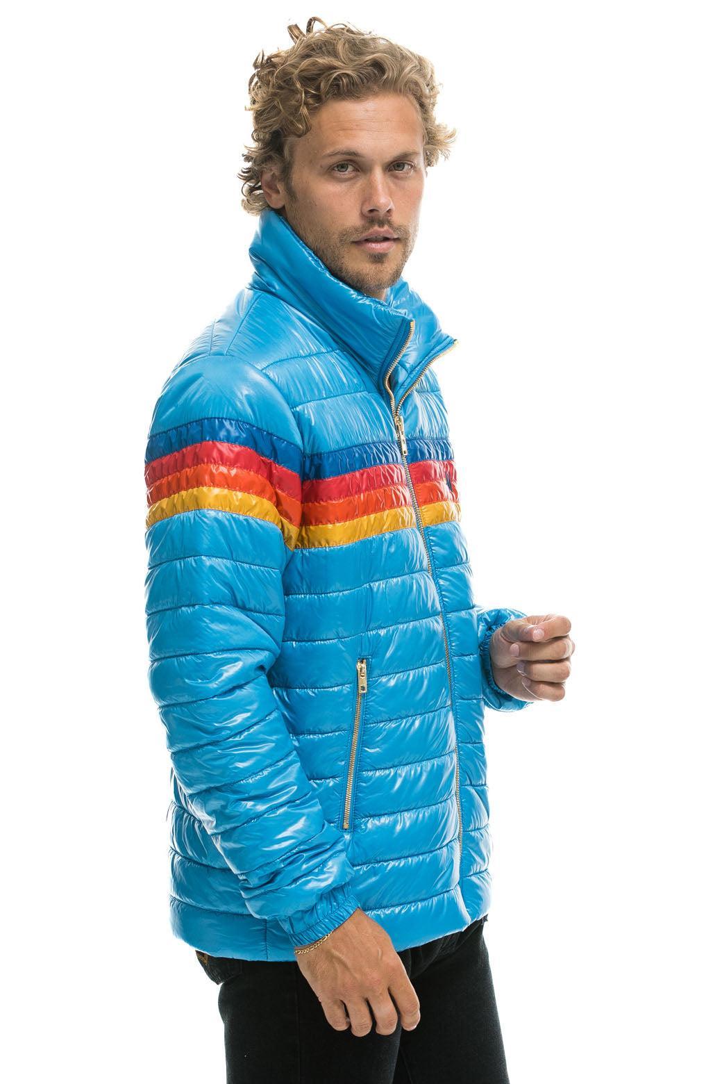 4 STRIPE TRAVELER JACKET - OCEAN GLOSSY Male Product Image