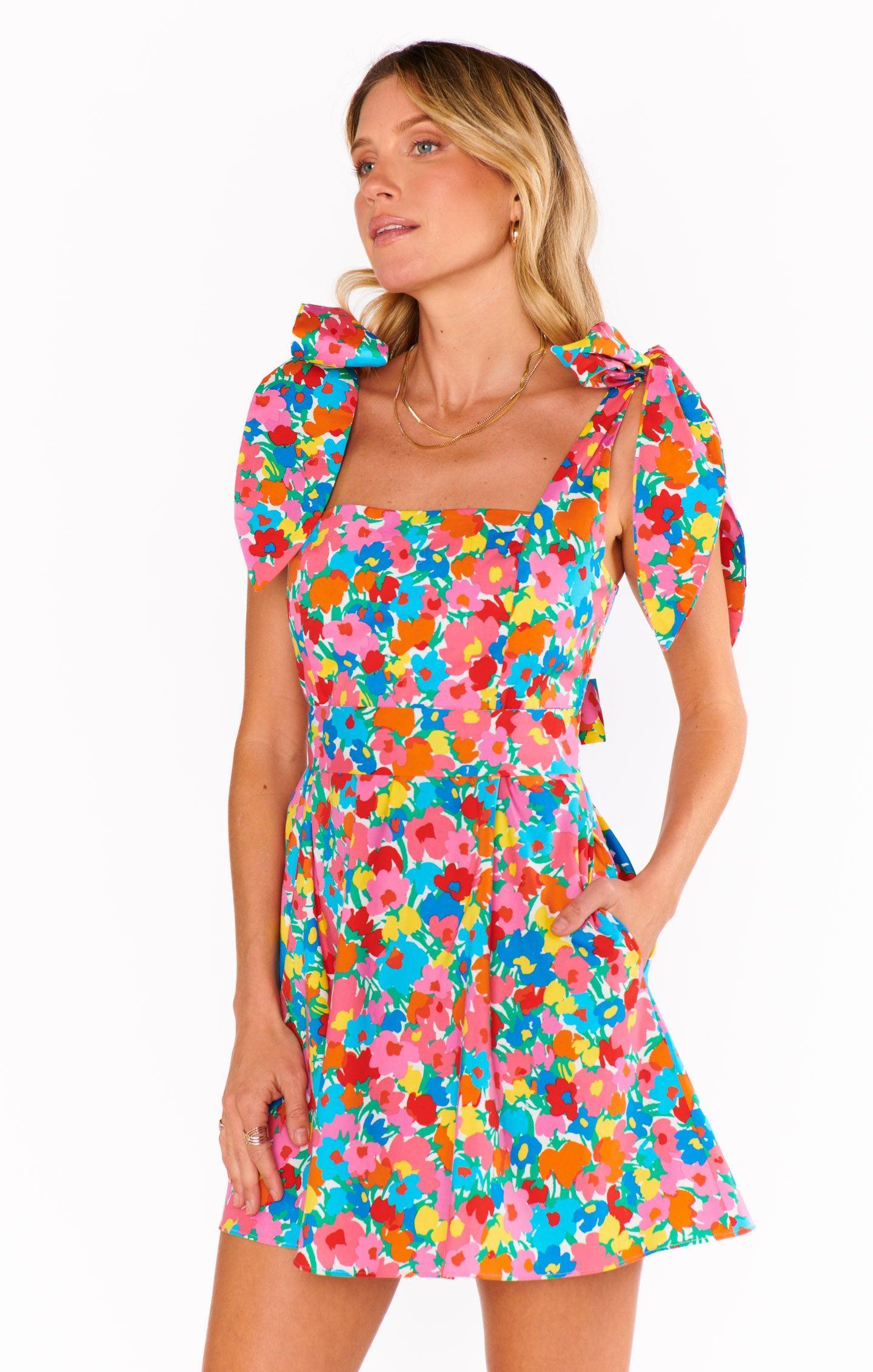 Claire Mini Dress ~ Bright Begonias Product Image