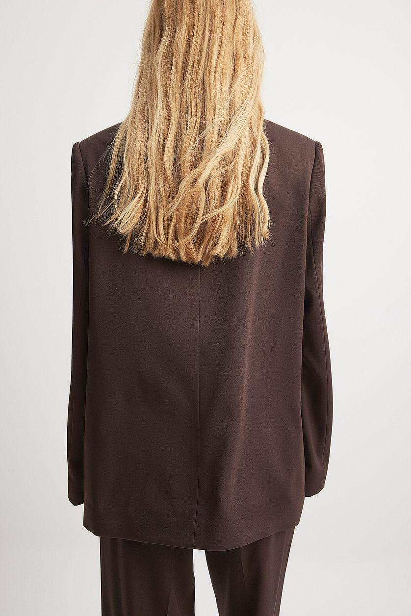 Straight Oversized No Lapel Blazer Product Image