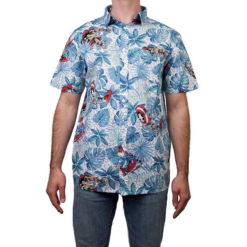 Men's Avengers Hawaiian Button Up,  Product Image