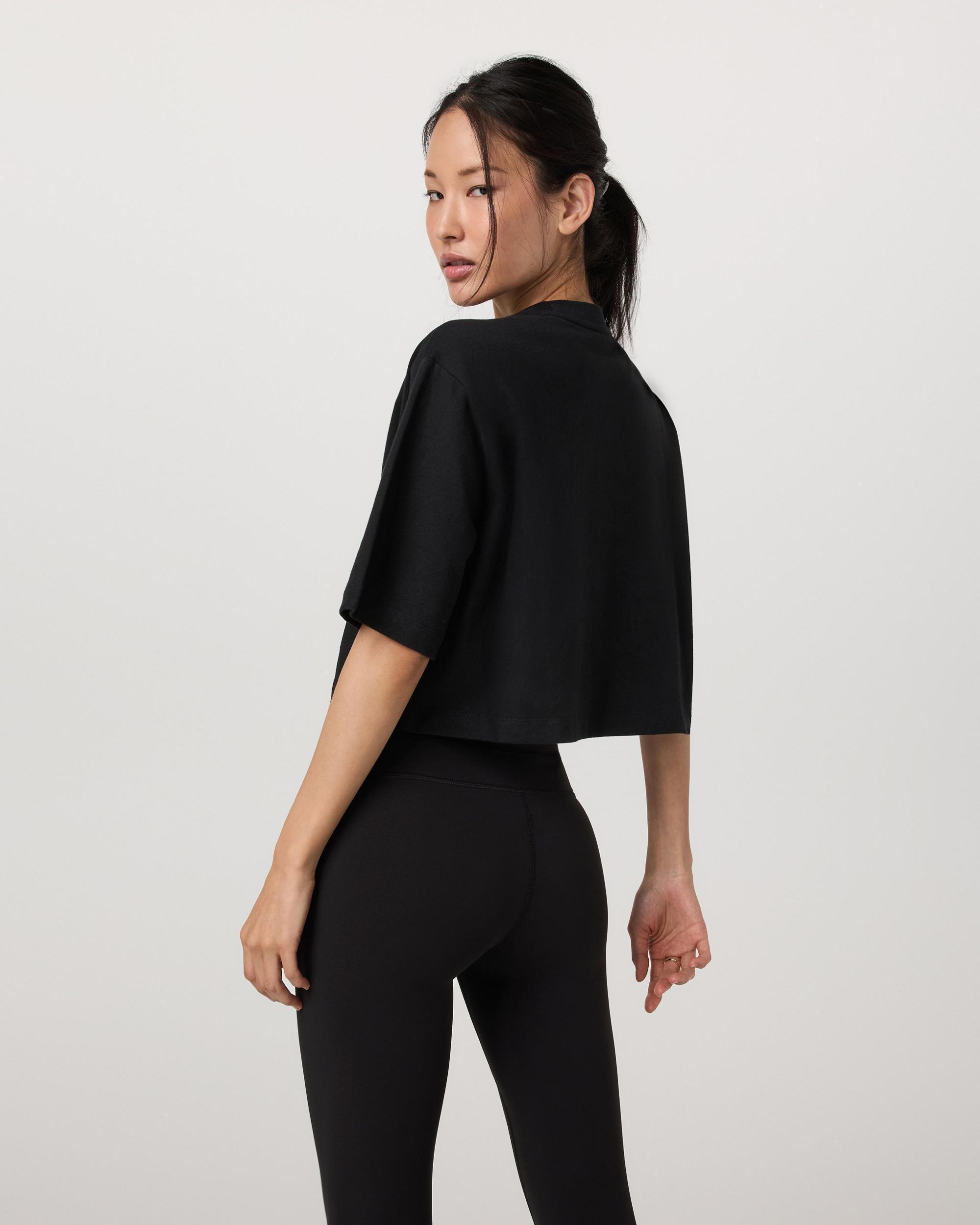 Short Sleeve Heavyweight Crop Cotton Tee Product Image