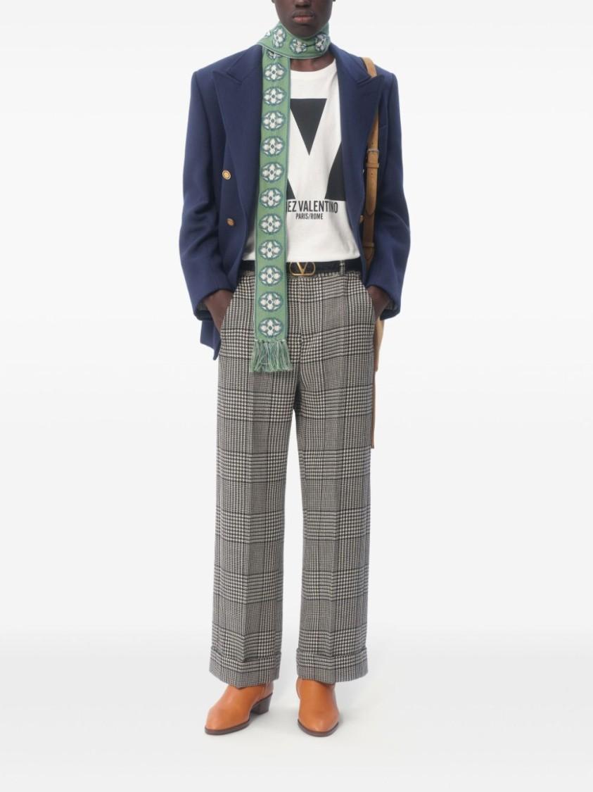 VALENTINO Mens Avorio Logo-print Crew-neck Cotton-jersey T-shirt Product Image