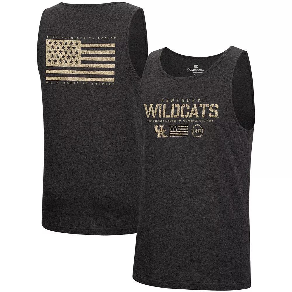 Men's Colosseum Heathered Black Kentucky Wildcats Military Appreciation OHT Transport Tank Top,  Product Image
