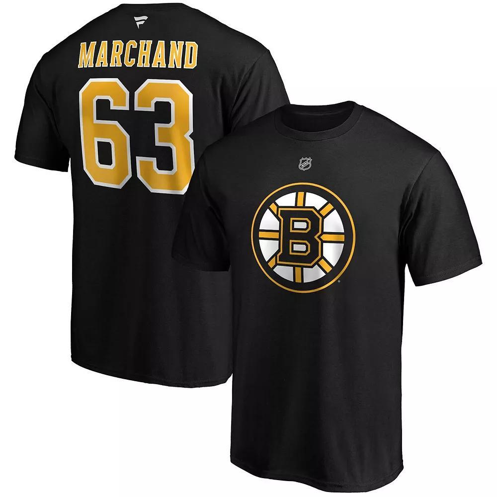 Men's Fanatics Branded Brad Marchand Black Boston Bruins Big & Tall Name & Number T-Shirt,  Product Image