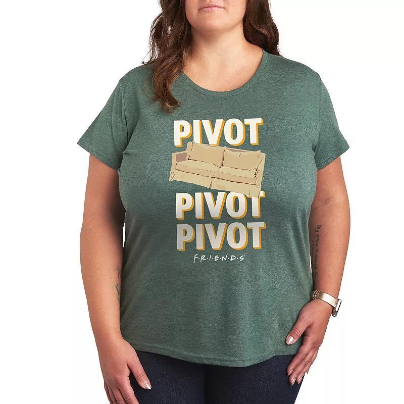 Plus Friends Pivot Couch Graphic Tee, Women's, Size: 3XL, Grey Blue Product Image