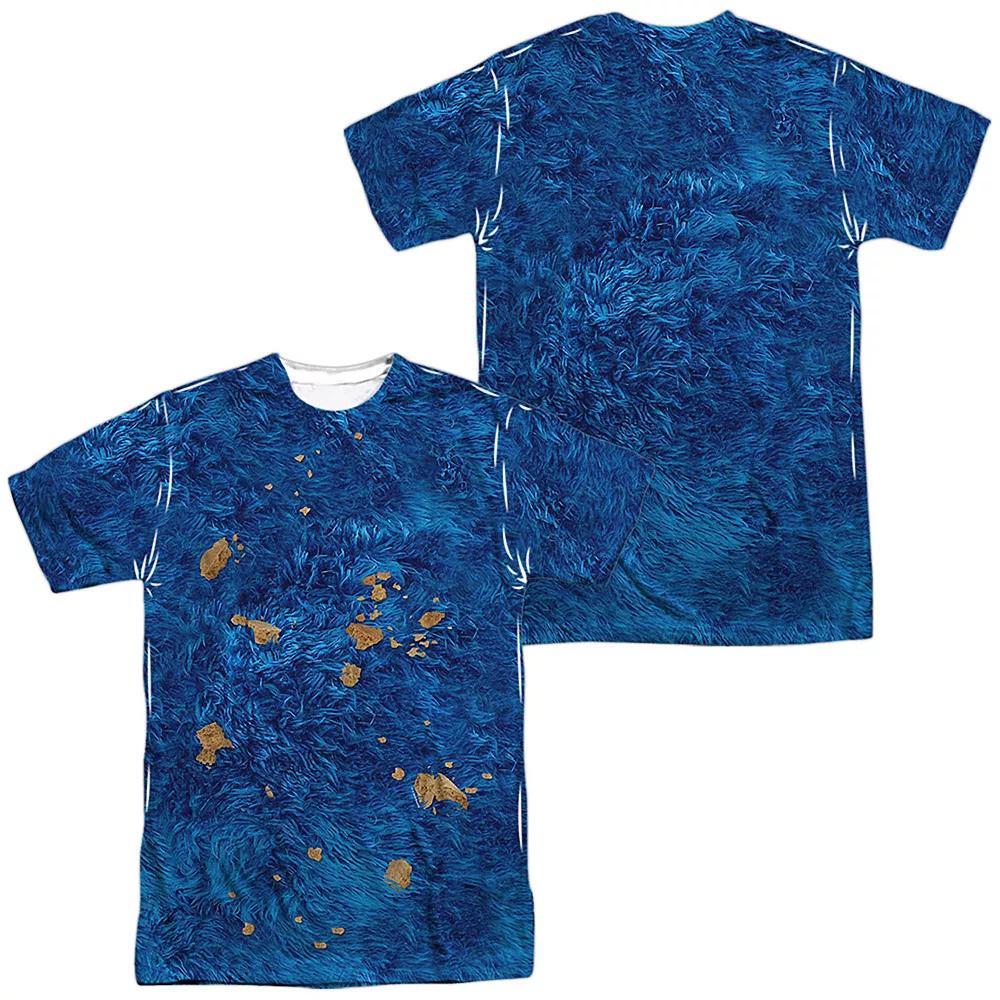 Mens Sesame Street Cookie Monster Costume Sublimated Graphic Tee Product Image