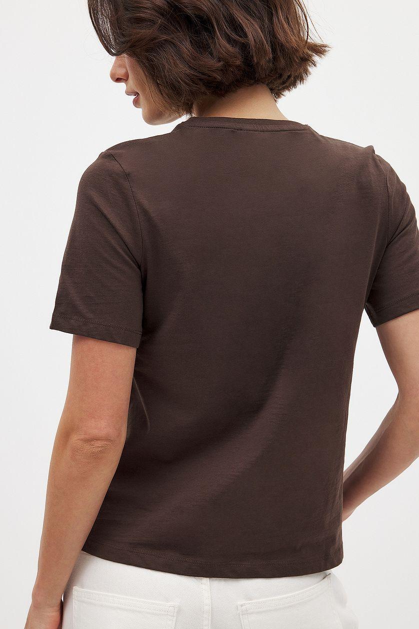 Round Neck Cotton T-Shirt Product Image