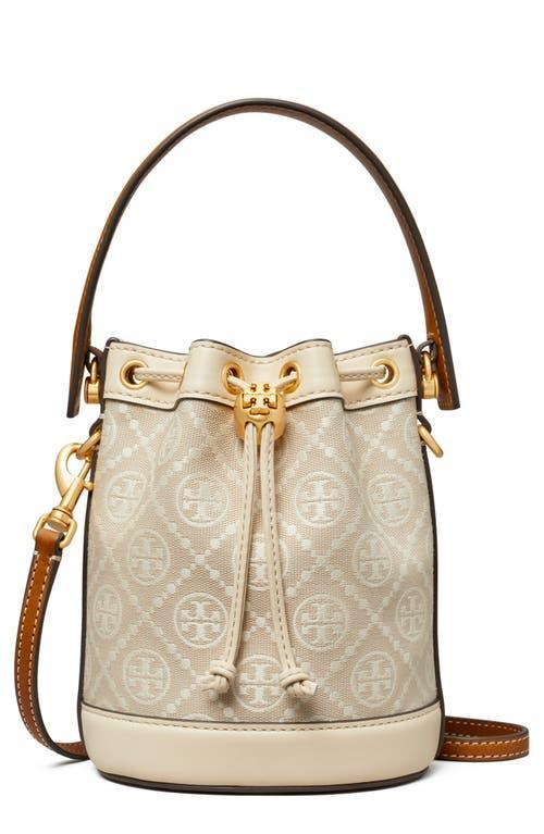 Tory Burch Mini T Monogram Bucket Bag Black One Size Product Image