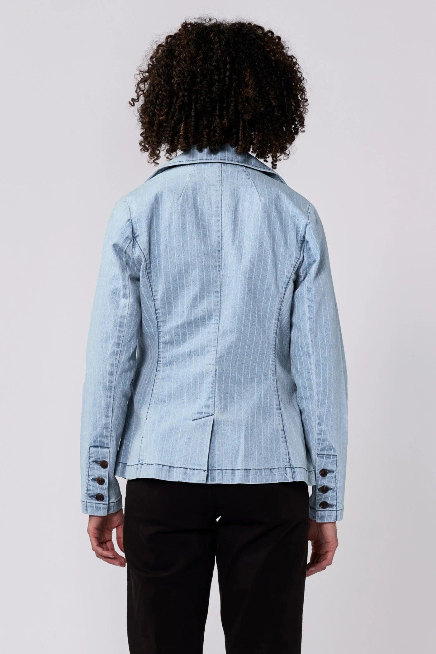 Minah Denim Stripe Jacket Product Image