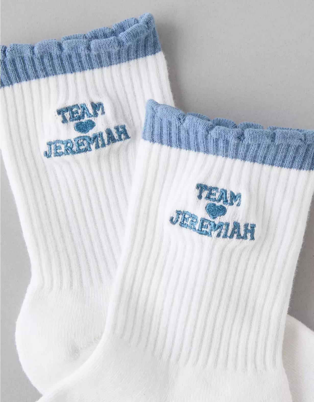 AE x The Summer I Turned Pretty Ruffle Cropped Crew Socks Product Image