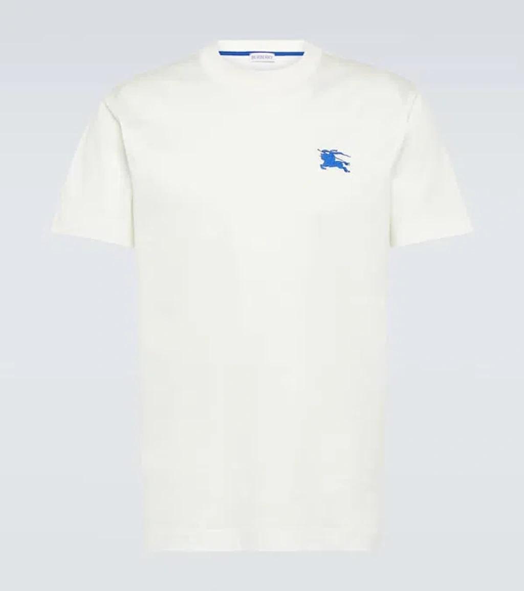 White Embroidered T-Shirt Product Image
