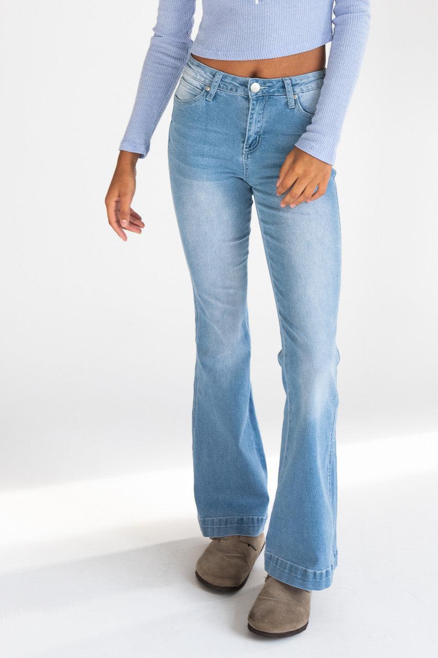 Mid Rise Flare Jeans Product Image