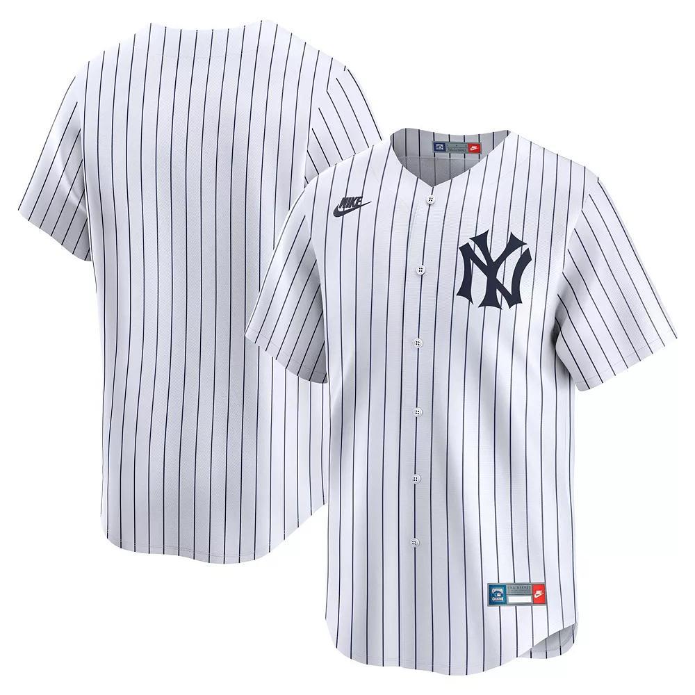 Men's Nike White New York Yankees Throwback Cooperstown Collection Limited Jersey, Size: Medium Product Image