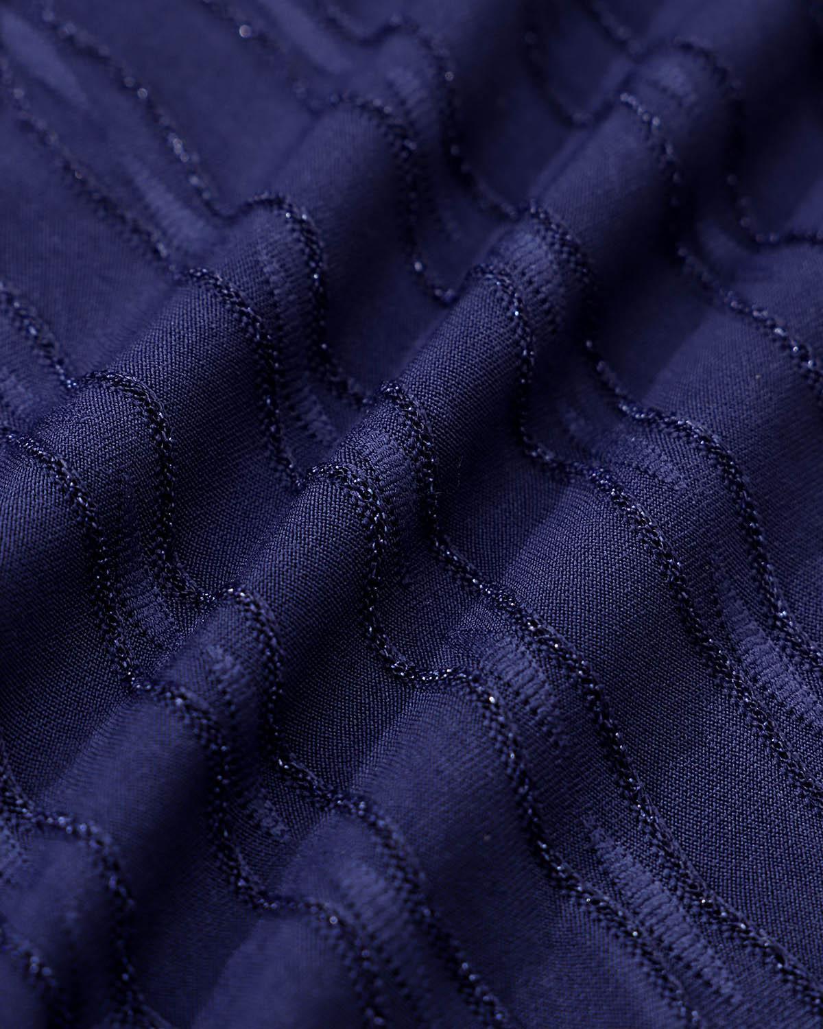 Blue Textured Tie Front One-Piece Swimsuit Product Image