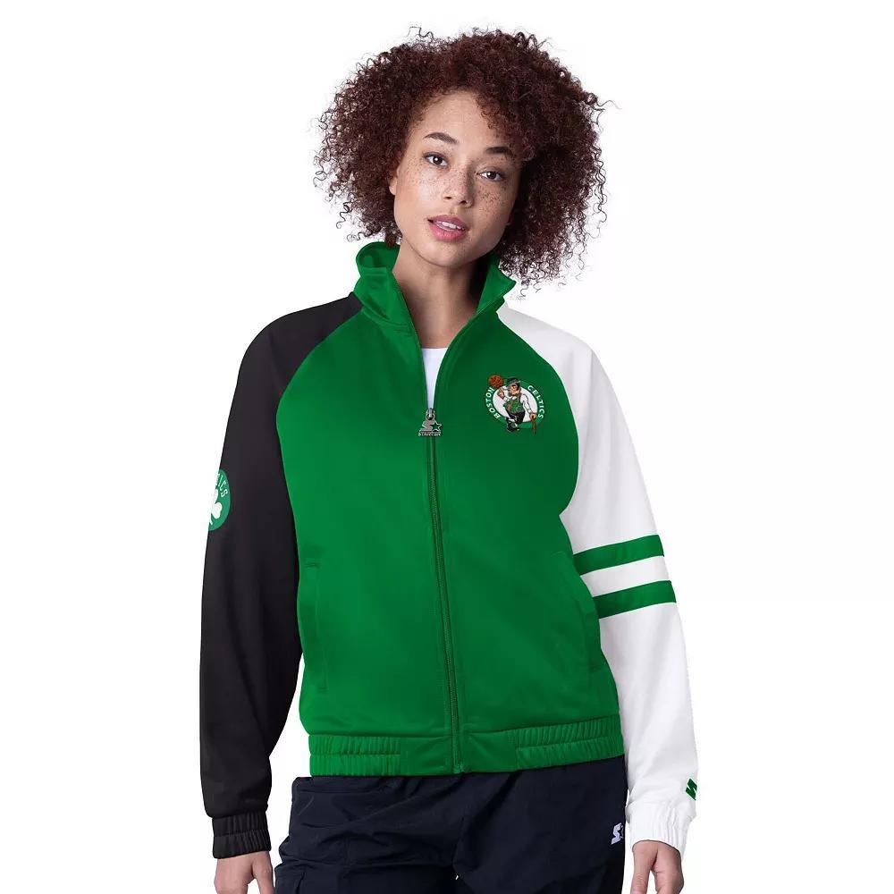 Women's Starter Red Chicago Bulls Line Up Dolman Raglan Full-Zip Track Jacket, Size: Large Product Image