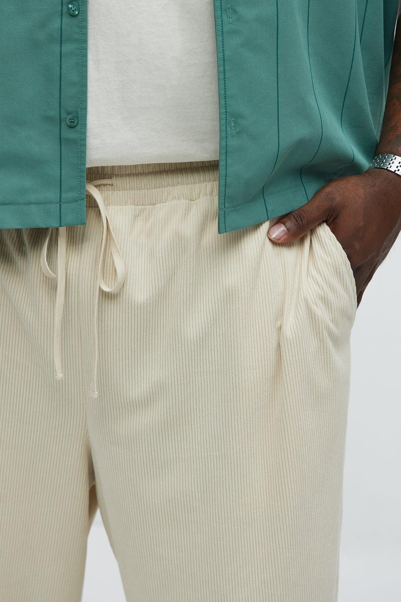 Beau Baggy Corduroy Pants - Cream Product Image