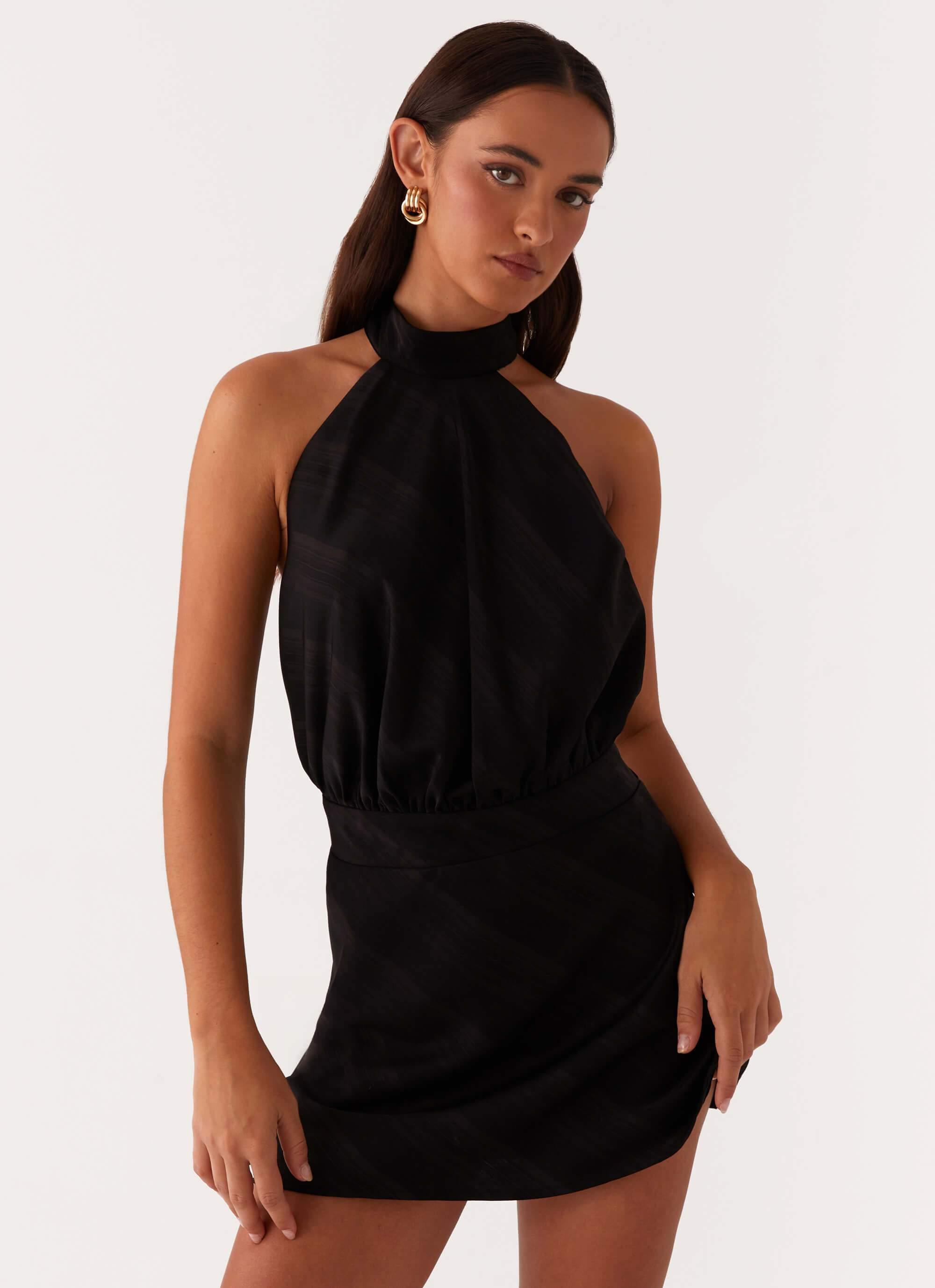 Camera Shy Mini Dress - Black Product Image