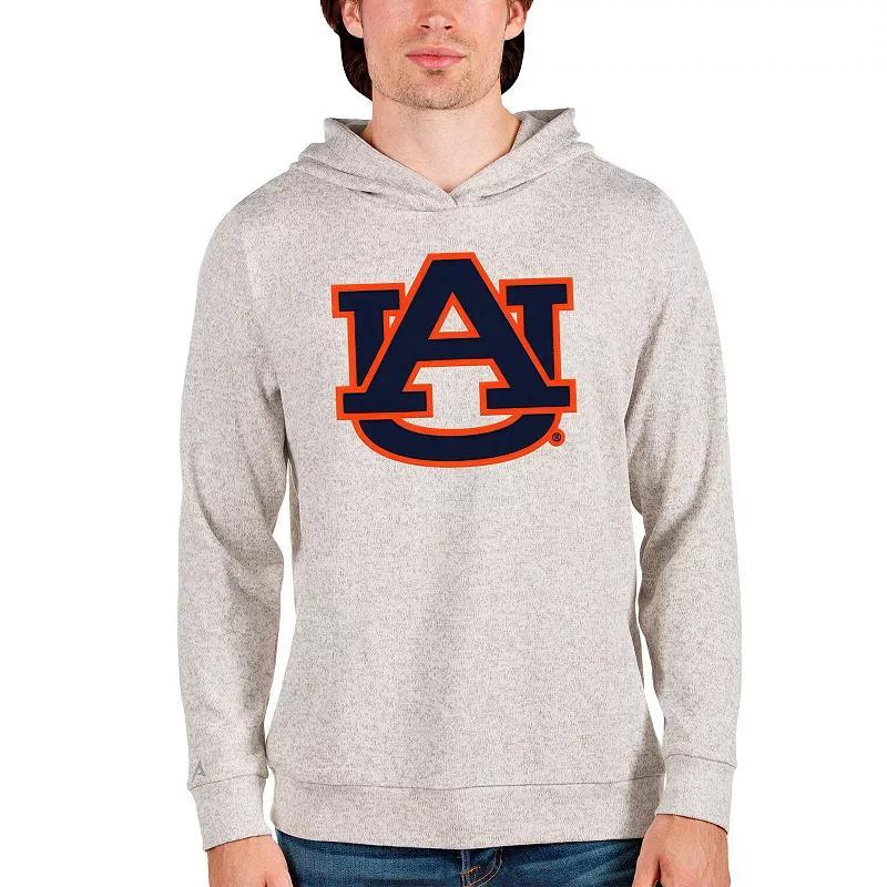 Mens Antigua Oatmeal Auburn Tigers Logo Absolute Pullover Hoodie Product Image