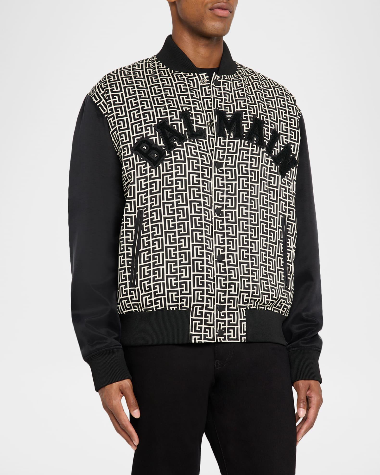 Men's Varsity Monogram Bomber Jacket with Patches Product Image