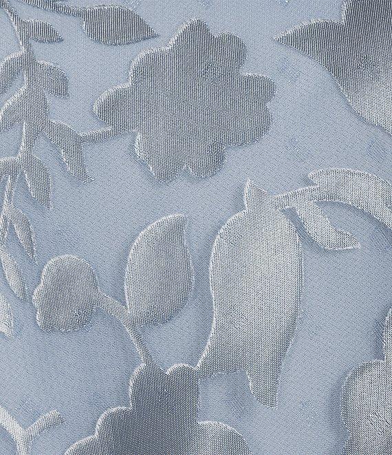 Alex Evenings 3/4 Illusion Sleeve Crew Neck Asymmetrical Triple Tier Hem Printed Chiffon Blouse Product Image