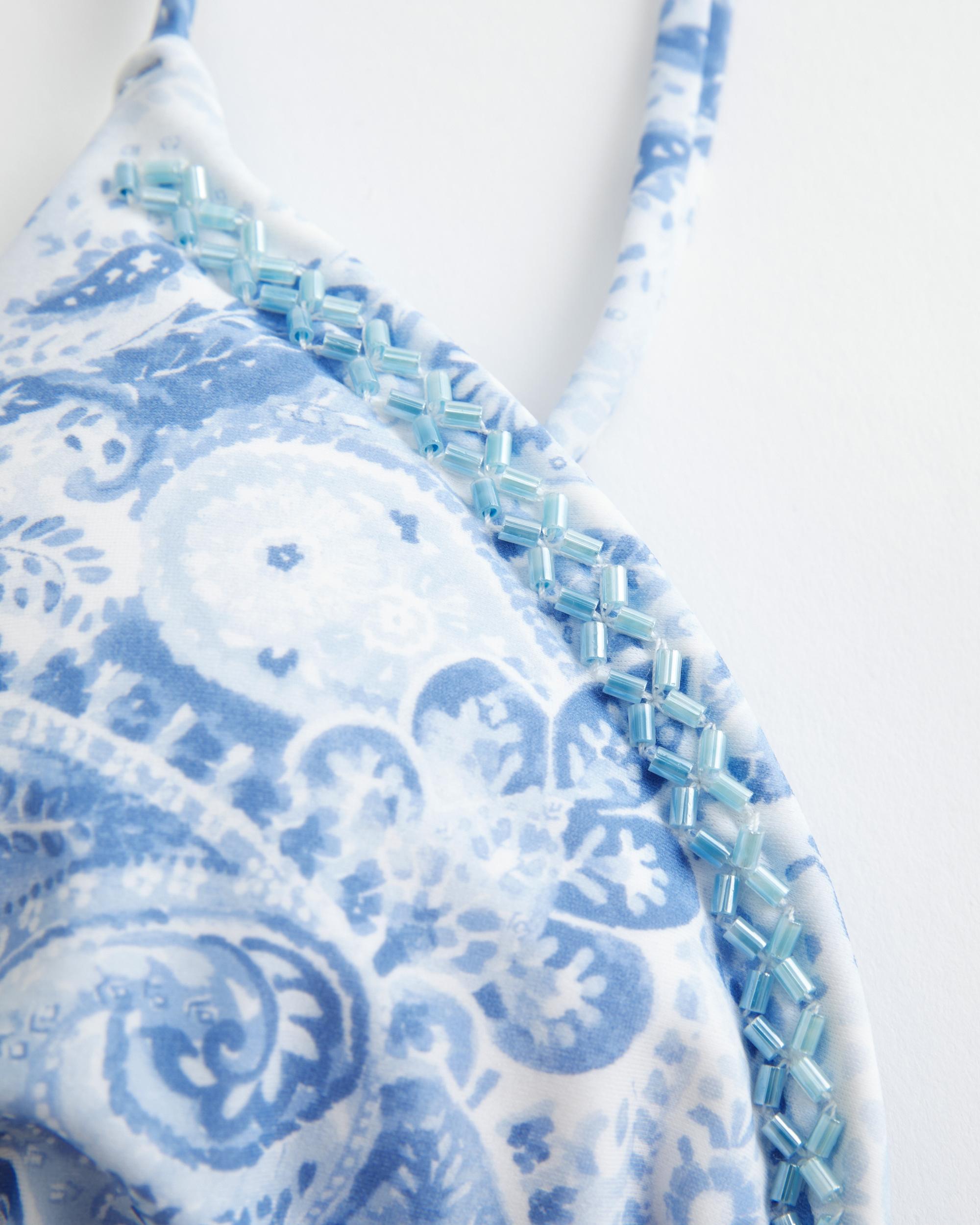 Embellished Triangle Bikini Top Product Image