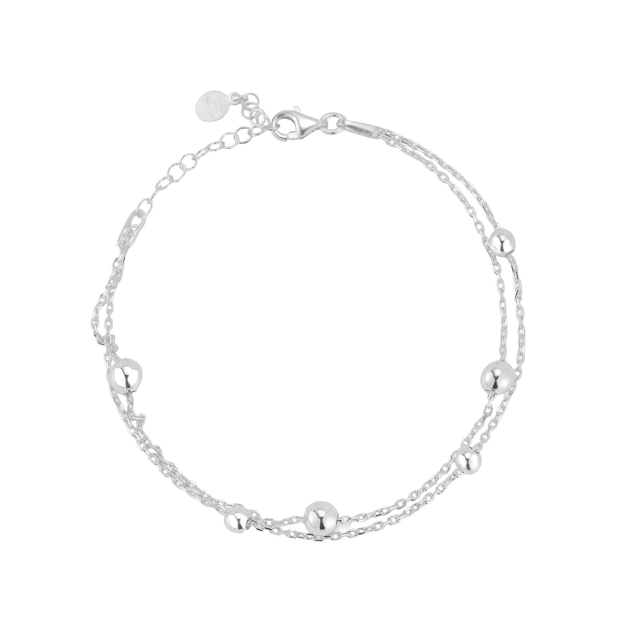Sunkissed Sterling Bubble Double Layer Bracelet, Women's, Size: 7", Silver Tone Product Image