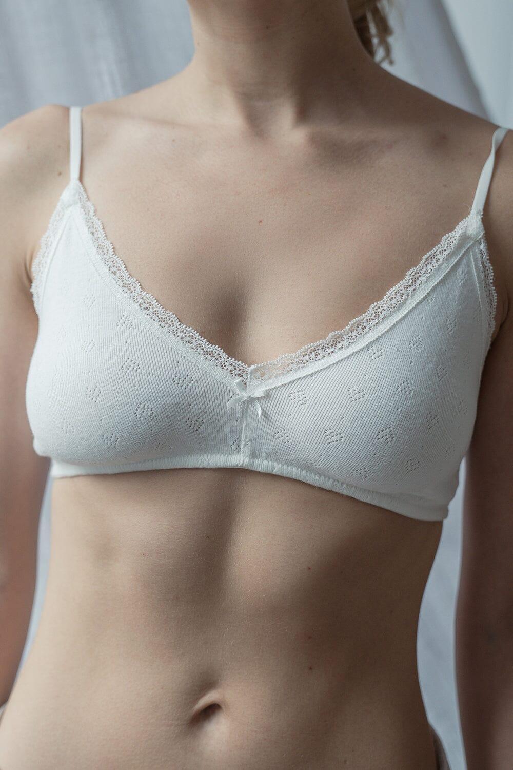 Lace Heart Eyelet Bra Product Image