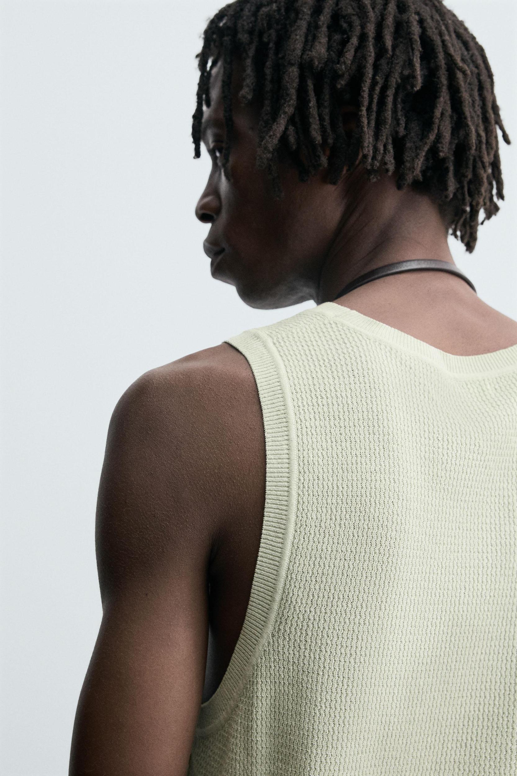 TEXTURED KNIT TANK TOP Product Image