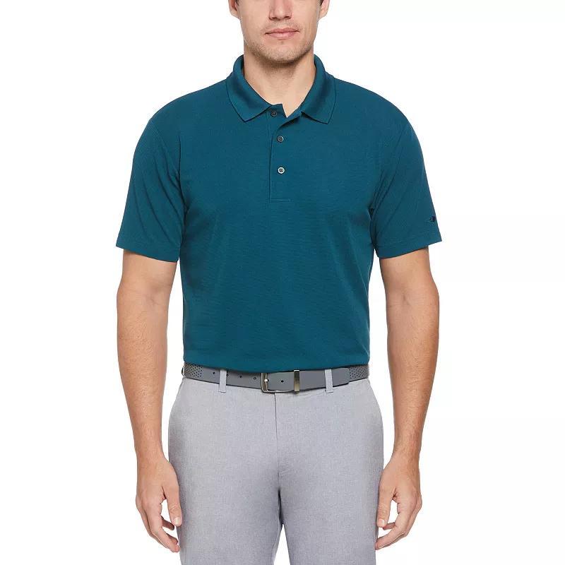 Mens Grand Slam Off Course Classic-Fit Solid Golf Polo Blue The Web Product Image