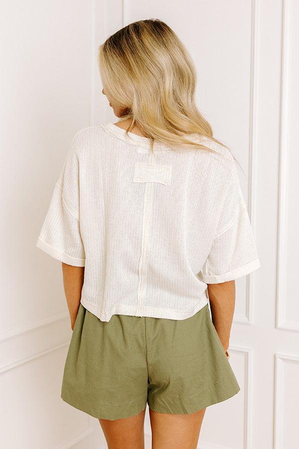 Fresh Breeze Knit Top in Cream Product Image