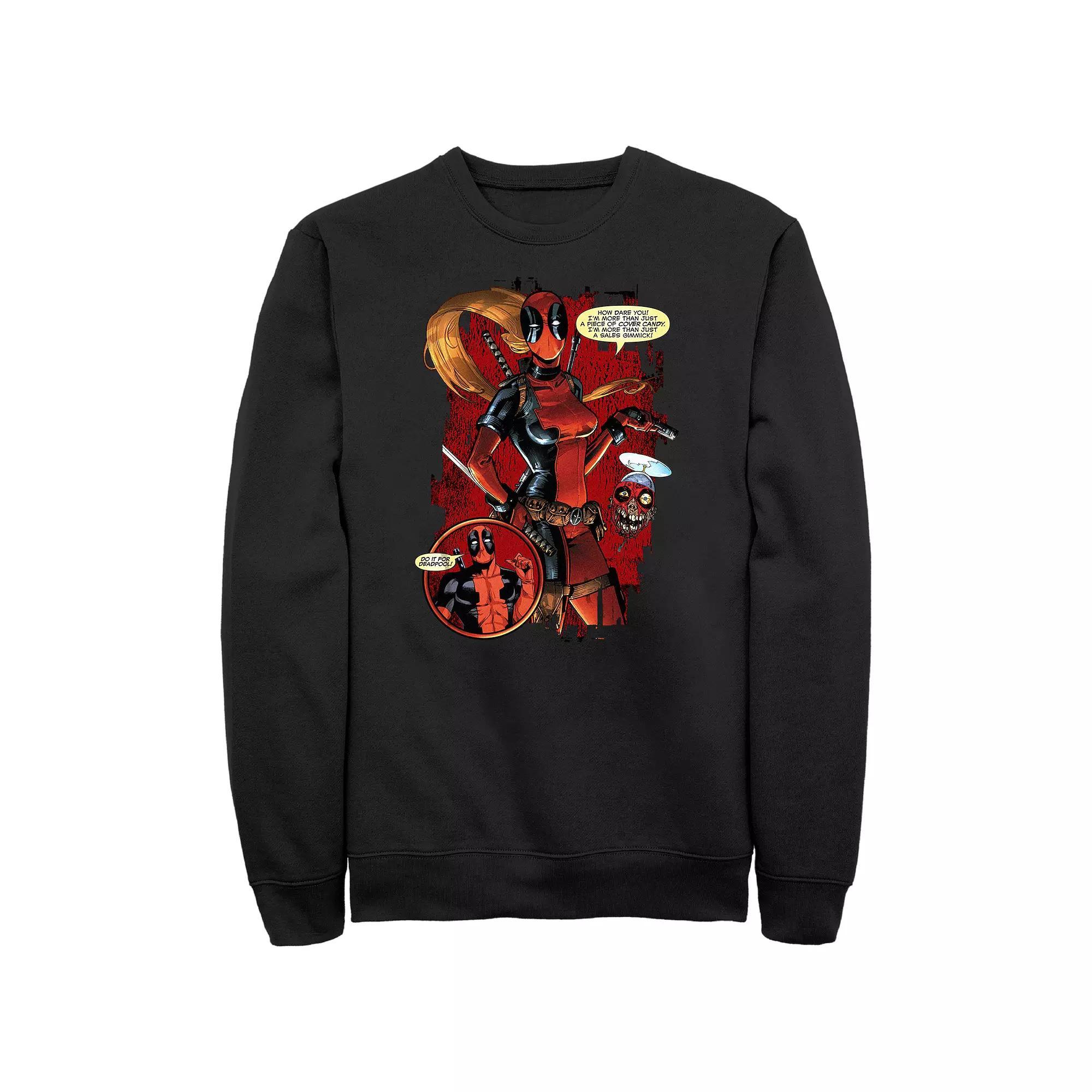 Big & Tall Marvel Deadpool Lady Deadpool How Dare You Graphic Fleece, Men's, Size: 3XL Tall, Black Product Image