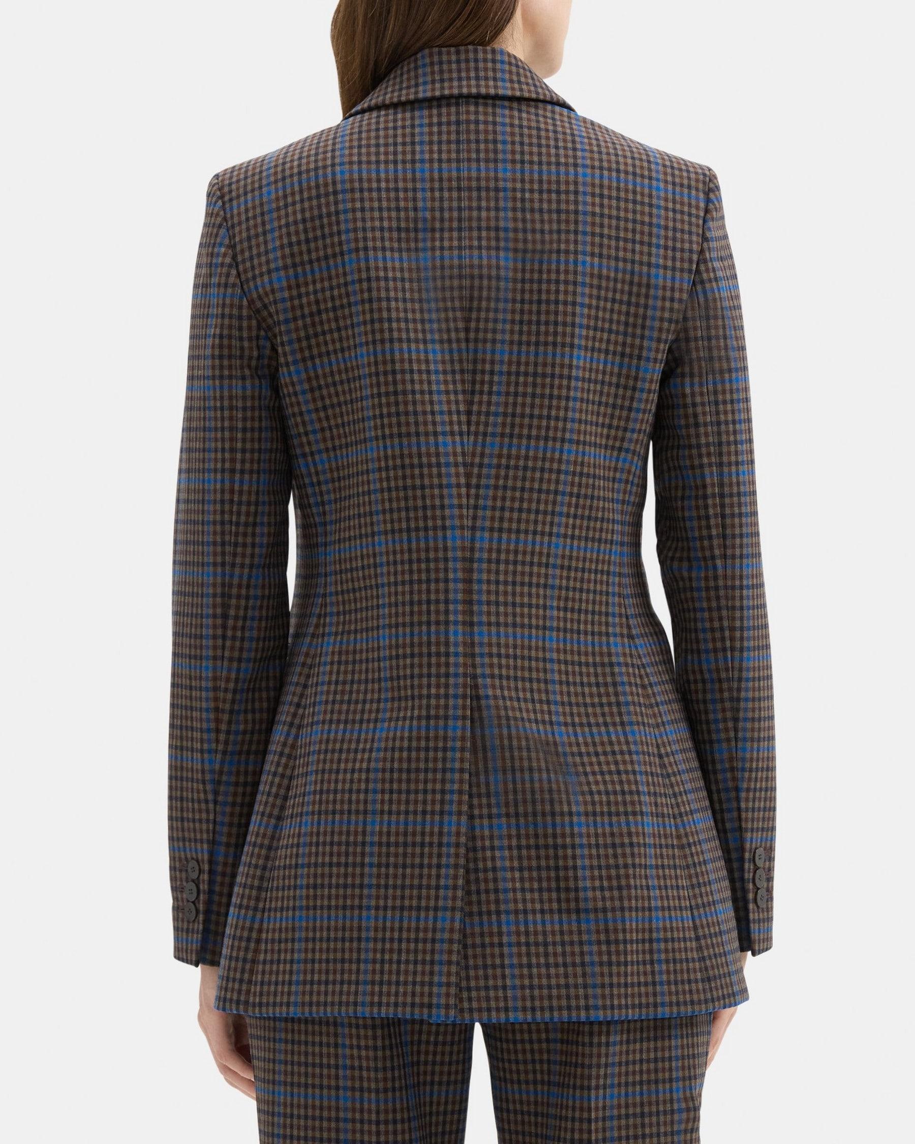 Power Jacket in Windowpane Wool-Blend Product Image