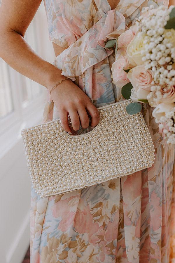 Sweet Moment Pearl Embellished Clutch Product Image