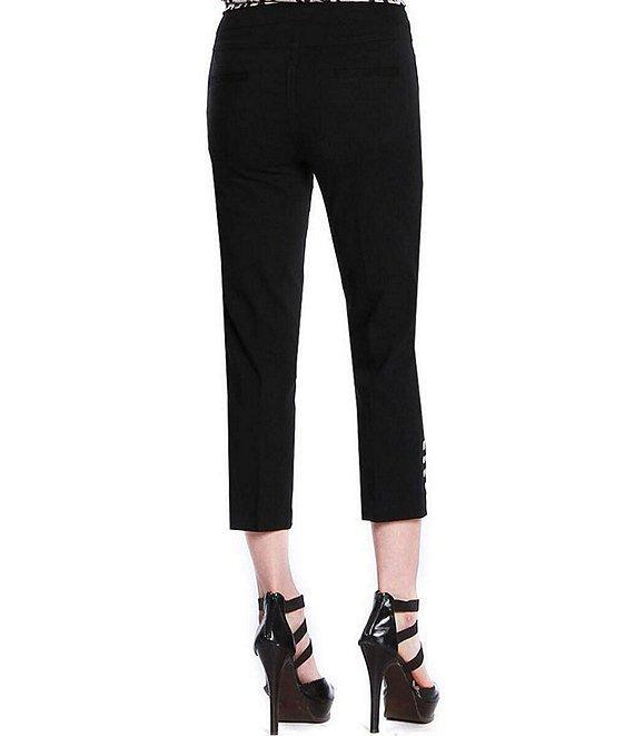 Slimsation® by Multiples Straight Ladder Hem Pull-On Twill Crop Pants Product Image